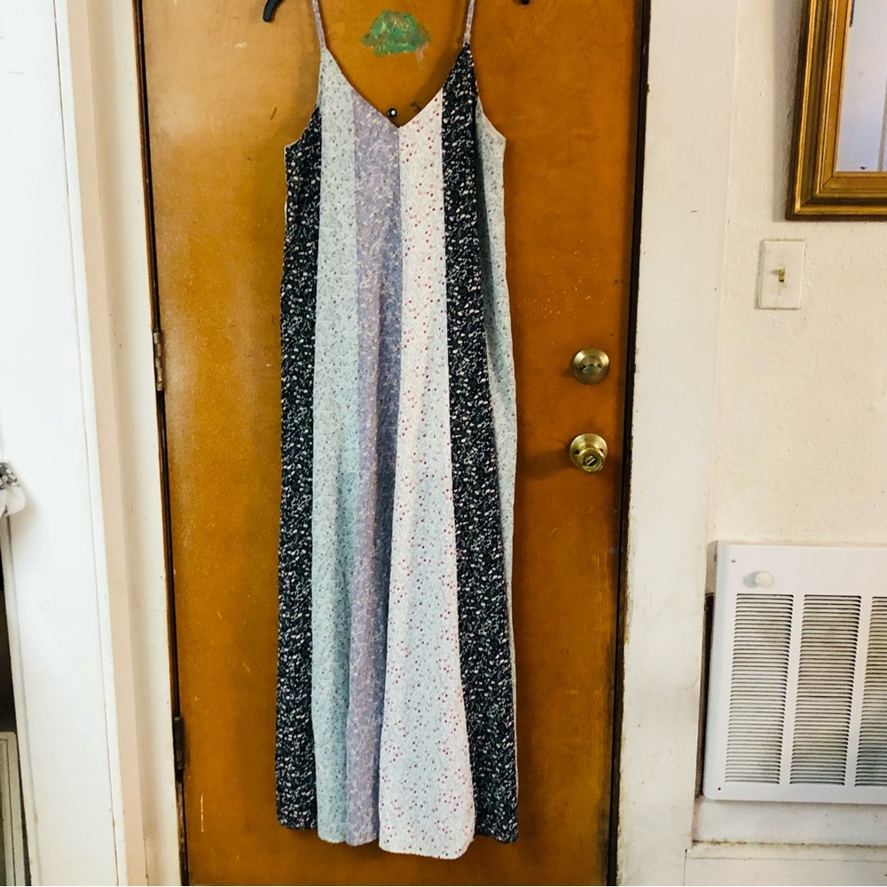 Summer maxi dress prairie pattern.  Medium